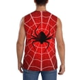 thumbnail image 4 of Xecao Spider Web1 Print Men's Tank Top: Sleek Sleeveless Tee for Casual Sports and Beach Occasions-X-Large, 4 of 7
