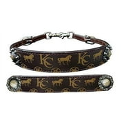 Klassy Cowgirl Argentina Cow Leather Wither Strap w/ Motif Overlay
