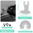 thumbnail image 3 of 6 Pack  Oscillating Tool Blade Set Precise Segment Swing Semi Circle Saw Blade Multifunctional  Blades Kit Grout Removal Multitool Saw Blades, 3 of 6