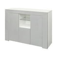 thumbnail image 6 of PAPROOS Buffet Cabinet, Modern Kitchen Sideboard Cupboard with Glass Door, Dining Room Sideboards and Buffets, Living Room Buffet Table Display Cabinet, White, 6 of 9
