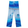 thumbnail image 3 of Blue Agate Gemstone Print-2 Pajamas For Women Loose Retro Night Pajama Pants Comfortable Sleepwear Bottoms Homewear, 3 of 6