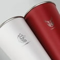 thumbnail image 2 of SWISS+TECH 16 oz Insulated Tumbler with Lid, 2 Pack Stainless Steel Cups, Double Wall Pint Cup Glasses (Red&White), 2 of 7
