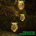 thumbnail image 4 of Luces de piña de plástico ABS duraderas, luces solares colgantes para exteriores que ahorran energía con LED blanco cálido, 4 of 8