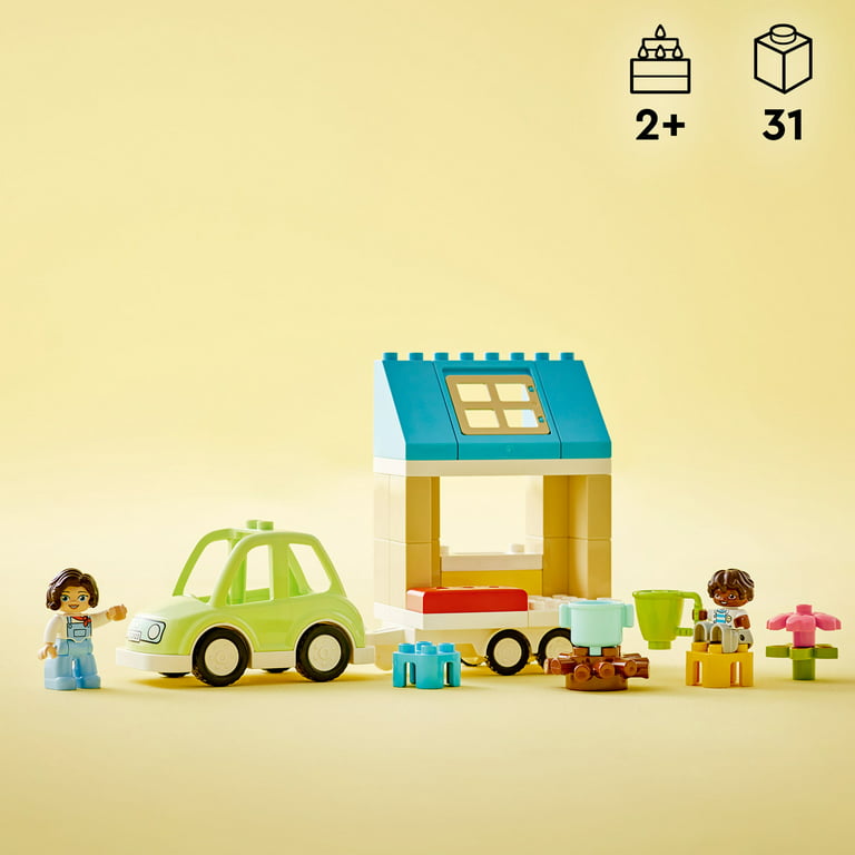 tildele hyppigt Nedrustning LEGO DUPLO Town Family House on Wheels Toy with Car 10986 - Walmart.com