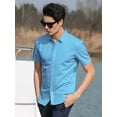 thumbnail image 2 of Ma Croix Men's Basic Urban Slim Fit Short Sleeve Dress Shirts, 2 of 5