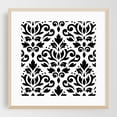 thumbnail image 2 of Scroll Damask Large BW Pattern - Digital Art Pattern Floral Geometric Art Deco Black and White Abstract Unframed Wall Art Print 40 x 40 inches, 2 of 9
