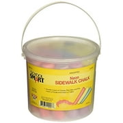 School Smart Sidewalk Chalk 1 Inch X 4 Inch Tub Of 20 Neon Colors