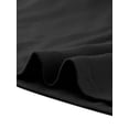 thumbnail image 5 of INSPIRE CHIC Deep V Neck Women's Short Sleeve a Line Swing Flared Midi Dress Black S, 5 of 5