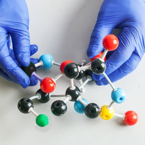 Kit De Modelo Molecular De Química Orgánica, Material Didáctico Modelo Molecular XMM-067 Modelo Molecular 54 Piezas Para Aprendizaje De Química Orgánica E Inorgánica
