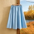 thumbnail image 7 of Bovxnpu Women's Plus Size Midi Skirt A-Line Flowy Skirts Plus Size Elastic Waist Casual Daily Wear Skirts, 7 of 7