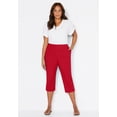 thumbnail image 3 of Catherines Women's Plus Size Suprema Elastic Waist Capri Pant (Petite Available), 3 of 6