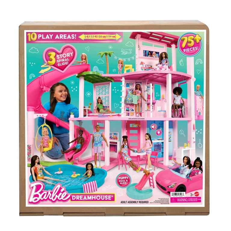 MATTEL Barbie Dreamhouse 2023, Pool Party Doll House with 75+