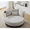 Gray, variant on 52.75'' Oversized Round Swivel Chair, 360° Swivel Chair with Adjustable Stand, Couples Chair for Living Room Bedroom