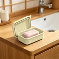 thumbnail image 5 of Silicone Soap Holders with Lid Selfs Draining Soap Dishs for Bathroom Kitchen Non-Slide Bar Soap Container with Cover Travel Soap Case Fast Dryin, 5 of 6
