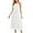 White, variant on IROINNID A-Line Dress For Women Sleeveless Round Neckline Summer Casual Halter Neck Dress Belted Swing Pleated Beach Dresses Regular Solid Color Dress