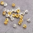 thumbnail image 2 of U8MO Round Carved 3mm 4mm 5mm 6mm 8mm Gold Silver Brass Metal Loose Spacer Beads Lot-Silver-6mm 50pcs, 2 of 6
