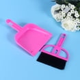 thumbnail image 2 of Miangastore Practical Plastic Mini Broom and Dustpan Set for Desktop Pets Nest Cage Cleaning (Rosy), 2 of 8