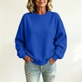 thumbnail image 3 of Womens Oversized Sweatshirts Basic Solid Tops Fall Winter Clothes Crewneck Outfits Pullover, 300, 3 of 6