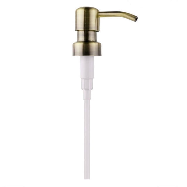 KDJ Metal Soap Pump Liquid Lotion Dispenser Replacement Head for Mason Jars, DIY Bottles with 28/400 Thread, Strong Spring Pump, Leak-Proof Gasket, 4\" Pump Length