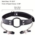 thumbnail image 3 of 2pcs Set Sex Bondage Nipple Clamp BDSM Chest Harness Breast Clamp Neck Collar Restraint For Sex Game, 3 of 4