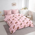 thumbnail image 2 of Erosebridal Teens Sport Football Bedding Comforter Set 7pcs,Kawaii Ribbon Bow Queen Bedding Sets for Boys Girls,Pink Reversible,Lightweight Room Decor, 2 of 6