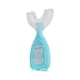 thumbnail image 2 of Cepillo de dientes de silicona de mano en forma de U para bebés Cepillo de dientes de doble cara Accesorios para mordedores para niños con mango Gadgets de limpieza Grande, Rosa Grande, Azul Inevent HA009119-07, 2 of 6