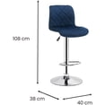 thumbnail image 3 of Set de 2 Bancos para Barra de Cocina FRATELLO MUEBLES Toretto Azul, 3 of 8