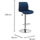 thumbnail image 3 of Set de 2 Bancos para Barra de Cocina FRATELLO MUEBLES Toretto Azul, 3 of 8