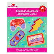 Retro Shaped Classroom Exchange Cards, Multicolor, 32 Count, Valentine's Day by Way To Celebrate