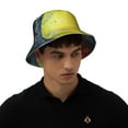 thumbnail image 4 of Zufioo Tennis Ball In Fire And Water Waterproof Reflective Holographic Bucket Hat,Men and Women Night Reflective Hat,Rave Festival Boonie Cap, 4 of 6