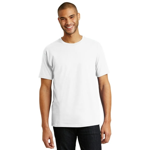 Hanes Men's 100 Percent Cotton Tagless T-Shirt. 5250