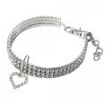 thumbnail image 3 of Mini Pet Dog Bling Rhinestone Chocker Collars Fancy Dog Heart Shaped Necklace, 3 of 8
