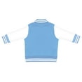 thumbnail image 2 of Creative Knitwear Long Sleeve Varsity Jacket for Infant and Toddler Boy's and Girl's, Carolina Blue, 4T, 2 of 3