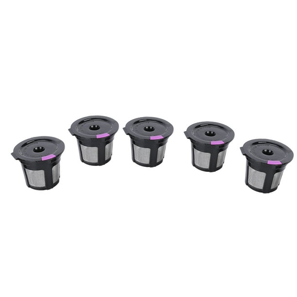 Cápsula 5pcs Copa de Café Recargable para el HOGAR CON UNA CUCHARA PARA LA MÁQUINA DE CAFÉ 2.0