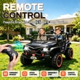 thumbnail image 5 of 24V 2 Seater Ride on Toys for Kids, Powered Ride on Car with Remote Control, 4 Wheel Suspension, Bluetooth, Music, LED, Dual 200W Motors, Soft Start, Electric Car for Big Kids Girls Boys 3-8, Black, 5 of 9