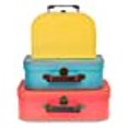 thumbnail image 3 of Jewelkeeper Paperboard Suitcases, Set of 3 – Nesting Storage Gift Boxes for Birthday Wedding Easter Nursery Office Decoration Displays Toys Photos – R, 3 of 15