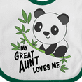 thumbnail image 4 of Inktastic My Great Aunt Loves Me Cute Panda Boys or Girls Baby Bib, 4 of 4