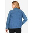thumbnail image 2 of Jessica London Women's Plus Size Classic Cotton Button Down Denim Jean Jacket, 2 of 5