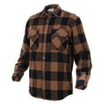 thumbnail image 3 of Rothco Extra Heavyweight Buffalo Plaid Flannel Shirt, Brown Plaid, 2XL, 3 of 9