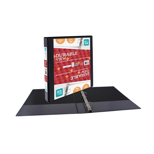 Pen Gear Durable View 3 Ring Binder With 1 Inch D Rings Black Walmart Com