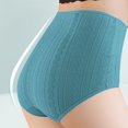 thumbnail image 5 of Litie Women Solid Color Twisted Seamless Panties High Waisted Soft Anti-septic Underpants, 5 of 7