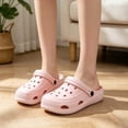 thumbnail image 4 of Summer Breathable Unisex Clogs with Arch Support, Lightweight Garden Beach Shoes for Women and Men(Pink,8.5), 4 of 8