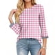 thumbnail image 3 of mfyjkho Tops Para Mujer, Camiseta De Manga Tres Cuartos Con Cuello En V Y Estampado Diario Para Mujer, Talla Grande, Holgada Tops Y Blusas Para Mujer Xl, 3 of 6