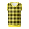 thumbnail image 5 of XIAOCHA Men's Knit Vest V Neck Plaid Print Sweater Warm Casual Office Top, 5 of 6