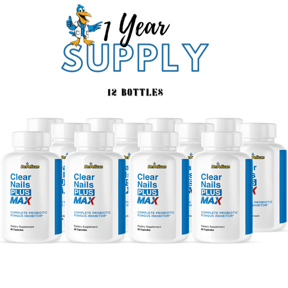 Clear Nails Plus Max- Hair, Skin & Nails Support- 12 Bottles- 720 Capsules