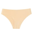 thumbnail image 4 of COMVALUE Ice Silk Underwear for Women Lace Cheeky Bikini Panties Full Coverage Soft Stretch Hipster Ladies Briefs 1 Pack (Beige, L), 4 of 4