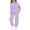 50#Light Purple, variant on Girls 2 Piece Outfits Tracksuit Drop Shoulder Hoodie Half Zip Sweatshirt and Sweatpants Joggers Set with Pockets
