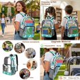 thumbnail image 5 of Kuiaobaty Sea Turtle Print Clear Backpack and Lunch Bag Set for Boys Flower Print Clear Backpack and Pencil Case with Zipper Heavy Duty School Bag with Lunch Box for School, 5 of 5