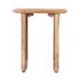 18 in. Solid Acacia Wood End/Side Table with Curved Edges, Modern