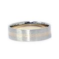 thumbnail image 3 of Brushed Two Tone Wedding Band 14K Gold, 3 of 3